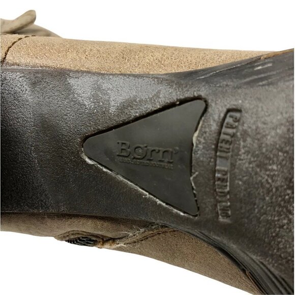 Born Womens Riding Boots W22441 Brown Leather Block Heel Zip Buckle Straps 9 - Picture 10 of 12
